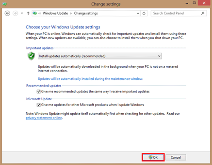 Windows Updates Save Settings